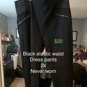 Plus size, black dress pants